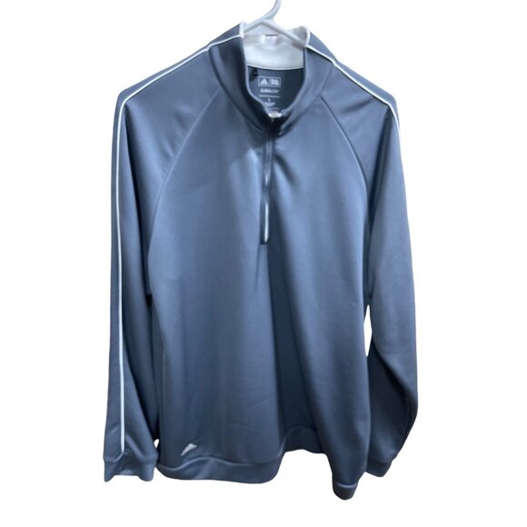Adidas Golf Pullover Sweatshirt Performance Quarter Zip Climalite Mens sz L Gray - Picture 1 of 5